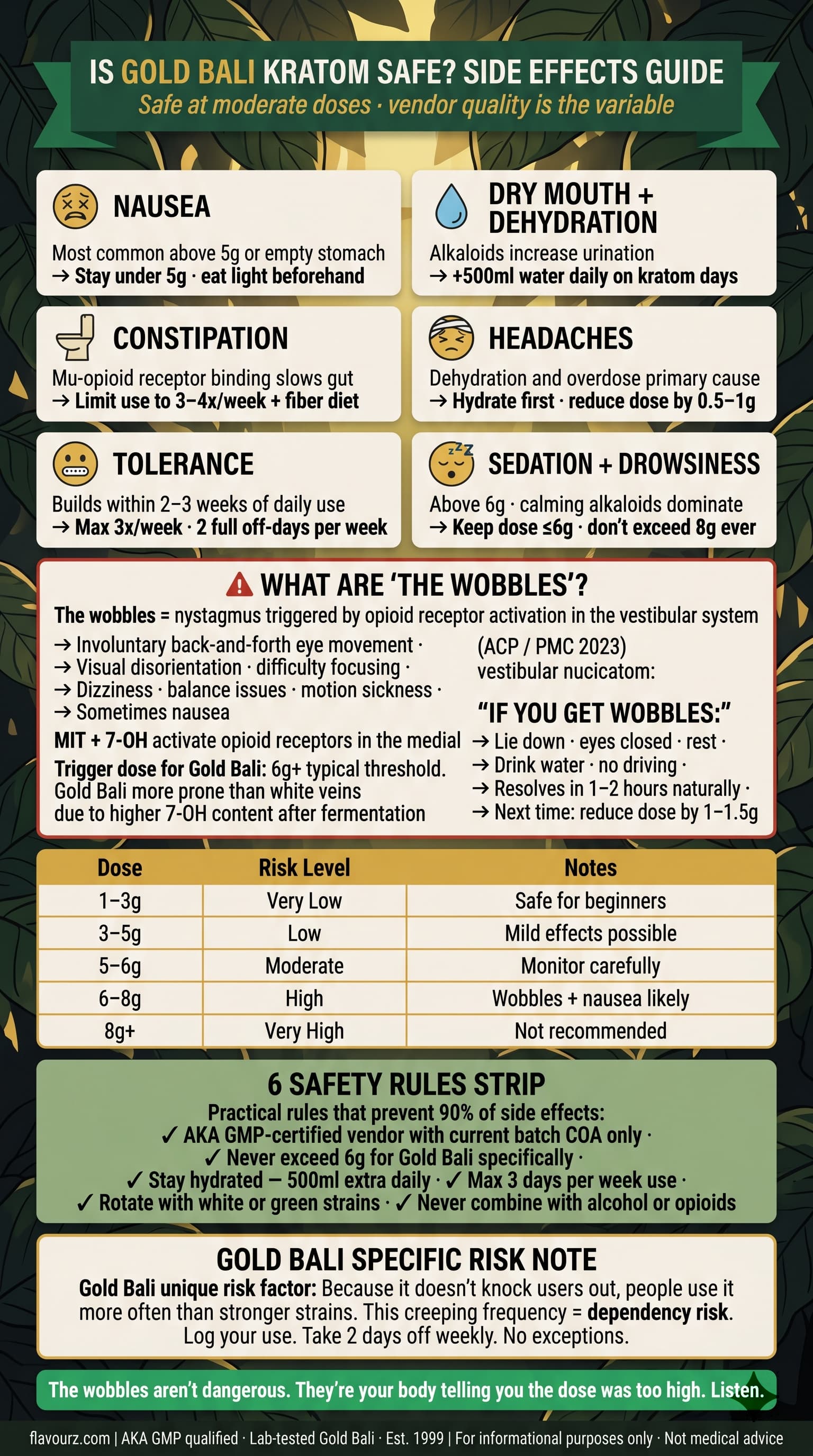 infographic for Is Gold Bali Kratom Safe
